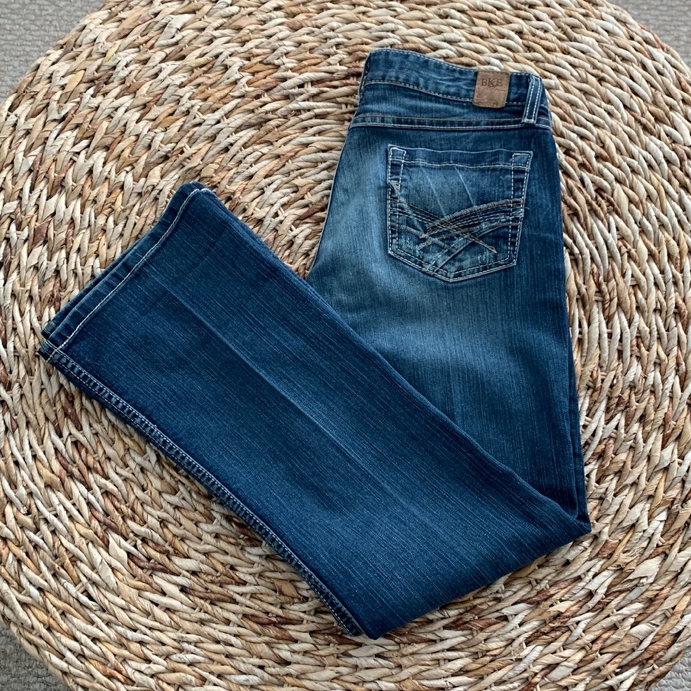 BKE Women's Boot Cut Jeans - Dark Blue